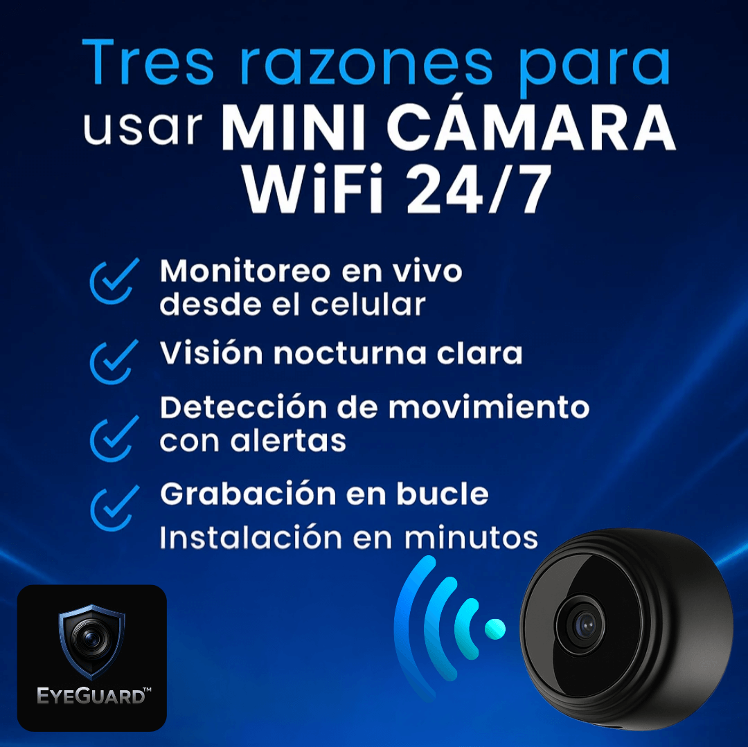 MINI CÁMARA DE SEGURIDAD - Control total invisible estés donde estés